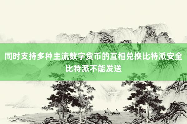 同时支持多种主流数字货币的互相兑换比特派安全比特派不能发送