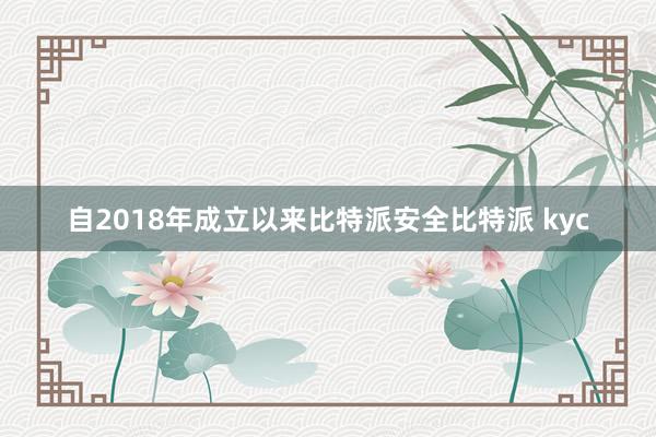 自2018年成立以来比特派安全比特派 kyc