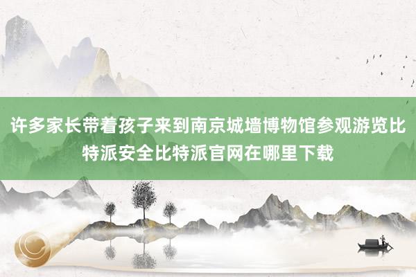 许多家长带着孩子来到南京城墙博物馆参观游览比特派安全比特派官网在哪里下载