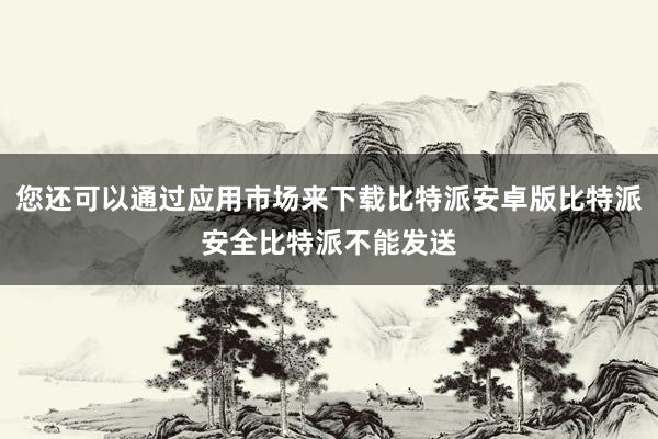 您还可以通过应用市场来下载比特派安卓版比特派安全比特派不能发送