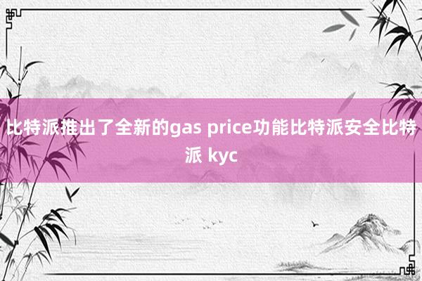 比特派推出了全新的gas price功能比特派安全比特派 kyc