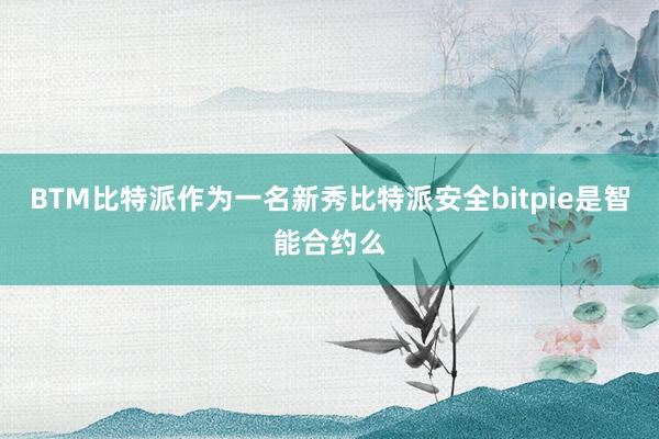 BTM比特派作为一名新秀比特派安全bitpie是智能合约么