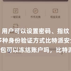 用户可以设置密码、指纹识别等多种身份验证方式比特派安全bitpie钱包可以冻结账户吗，比特派官网，比特派钱包，比特派下载