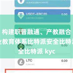 构建职普融通、产教融合的职业教育体系比特派安全比特派 kyc