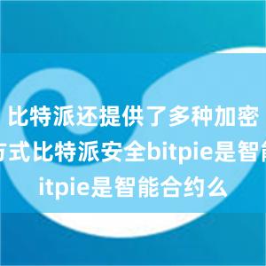 比特派还提供了多种加密和备份方式比特派安全bitpie是智能合约么