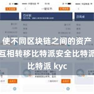 使不同区块链之间的资产可以互相转移比特派安全比特派 kyc