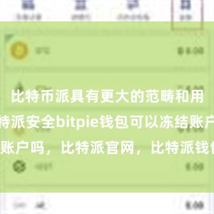 比特币派具有更大的范畴和用户群体比特派安全bitpie钱包可以冻结账户吗，比特派官网，比特派钱包，比特派下载