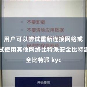 用户可以尝试重新连接网络或者尝试使用其他网络比特派安全比特派 kyc