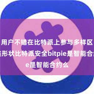 用户不错在比特派上参与多样区块链形状比特派安全bitpie是智能合约么